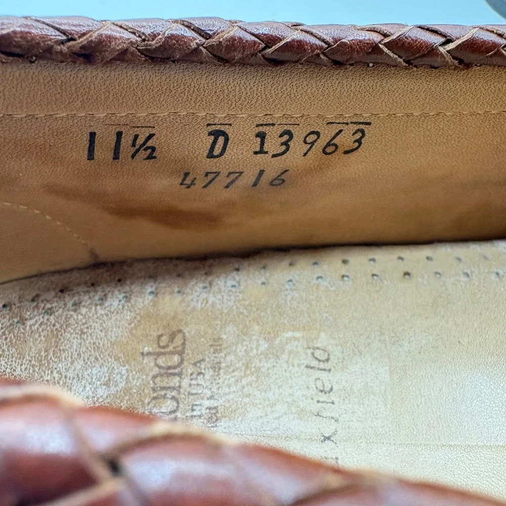 Allen Edmonds Maxfield Tassel Loafers Mens Size 11.5 D Brown‎ Leather Classic